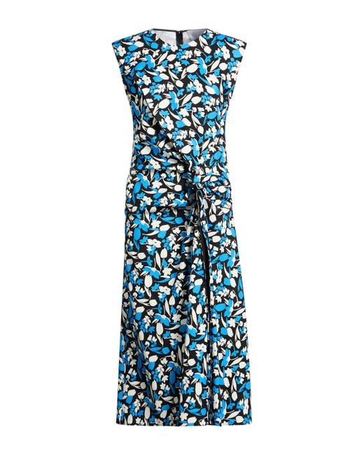 Mantu Blue Maxi Dress Cotton, Elastane