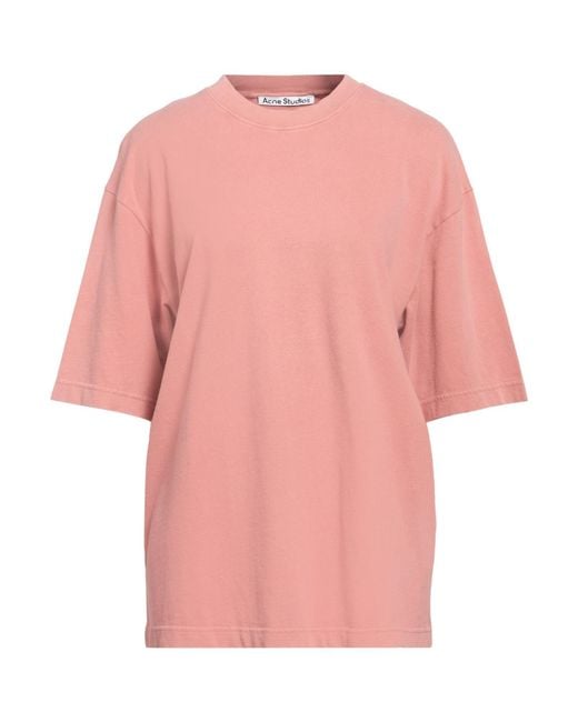 Acne Pink Chocolate T-Shirt Cotton