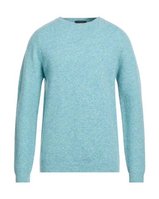 Daniele Fiesoli Blue Sweater Merino Wool, Polyamide, Elastane for men