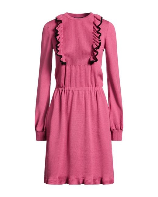 Boutique Moschino Pink Mini Dress Virgin Wool