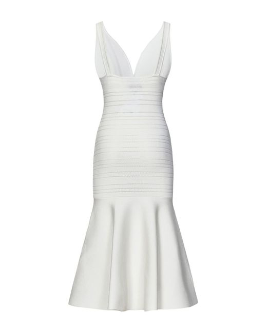 Abito Midi Frame Detail Dress di Victoria Beckham in White