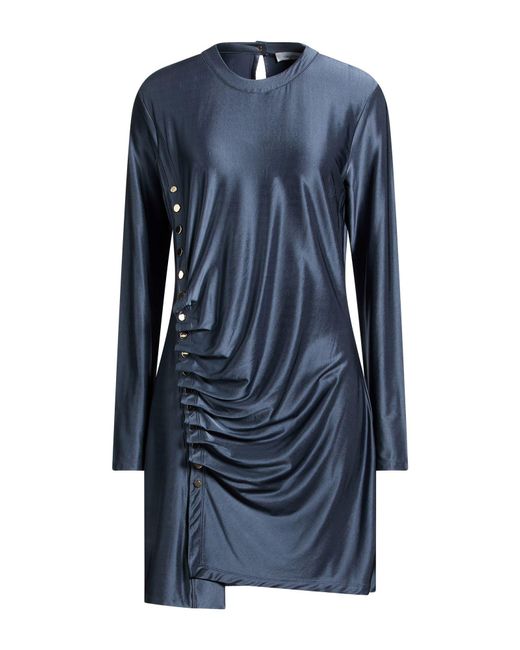 Rabanne Blue Mini Dress Viscose, Elastane