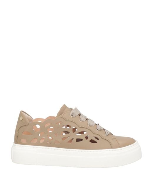 Agl Attilio Giusti Leombruni Natural Khaki Sneakers Leather
