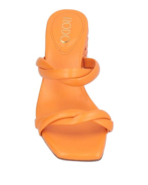 Rodo Orange Sandals Leather