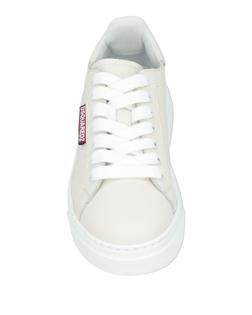DSquared² White Ivory Sneakers Leather
