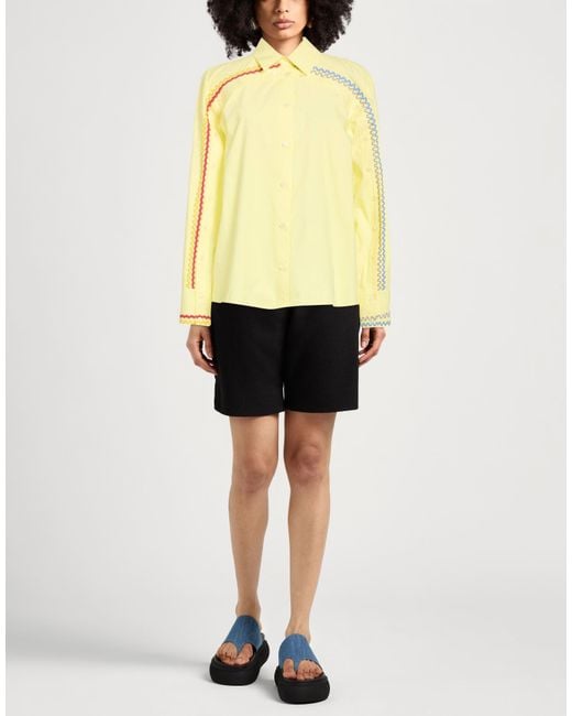 MSGM Yellow Shirt Cotton