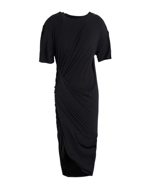 Mugler Black Midi Dress Cotton, Elastane