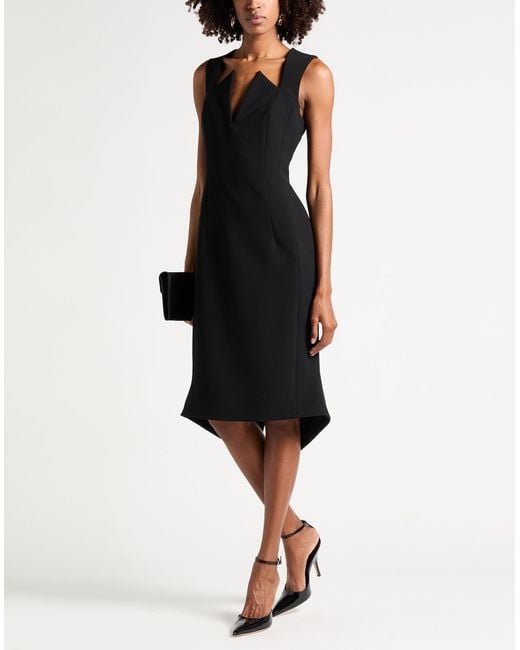 Moschino Black Midi Dress Polyester, Elastane