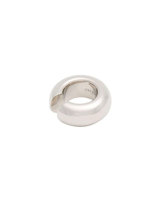McQueen White Single Earring