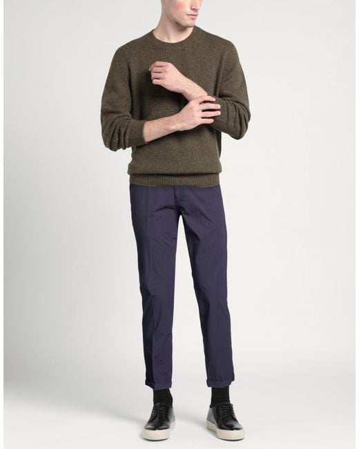 40weft Blue Midnight Pants Cotton, Elastane for men