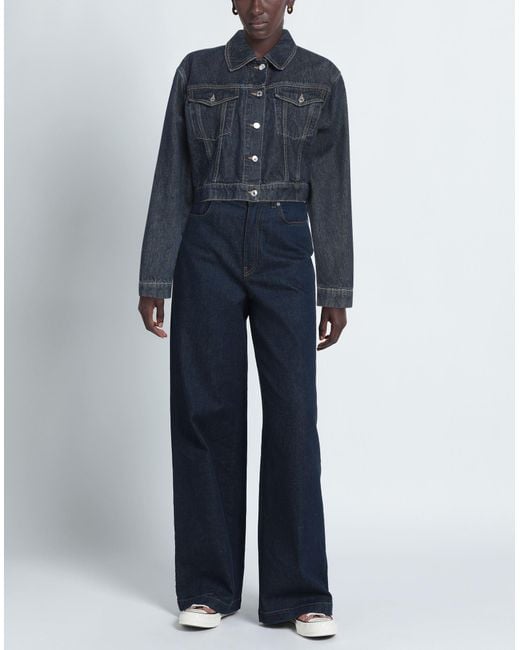 MSGM Blue Denim Outerwear