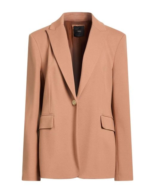 Pinko Brown Blazer Viscose, Polyamide, Elastane