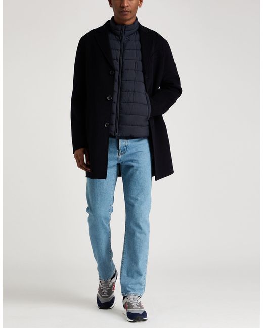 Paltò Blue 365 Coat Wool, Nylon for men
