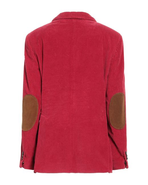 DSquared² Red Blazer Cotton, Elastane, Calfskin