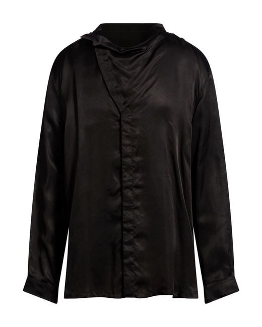 Rick Owens Black Shirt Cupro for men