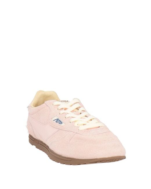 Autry Pink Sneakers Leather, Textile Fibers
