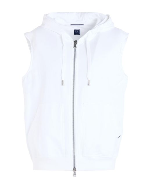 Fedeli White Sweatshirt Cotton for men