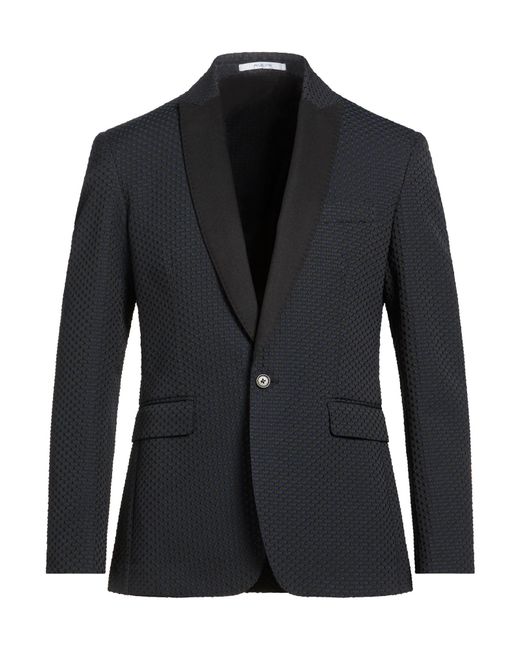 Aglini Black Midnight Blazer Polyester, Elastane for men