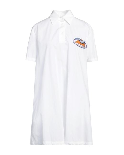 Opening Ceremony White Mini Dress Cotton, Polyester