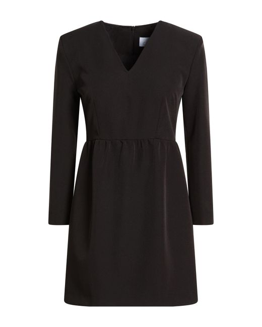 Soallure Black Mini Dress Polyester, Elastane