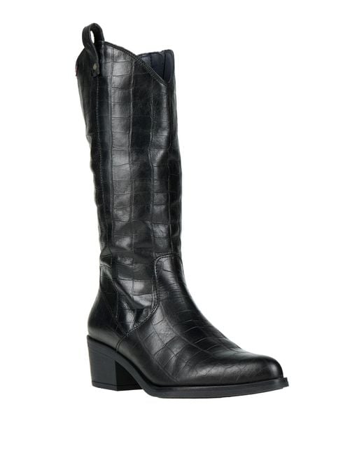 Callaghan Black Boot Leather