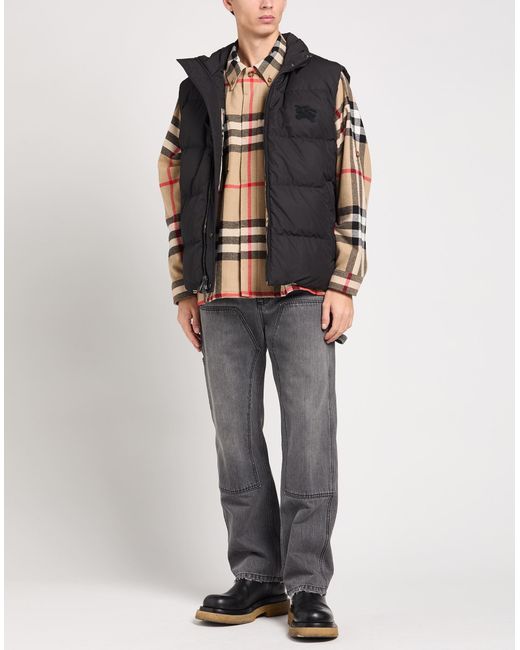 Burberry Brown Check Reversible Down Vest for men