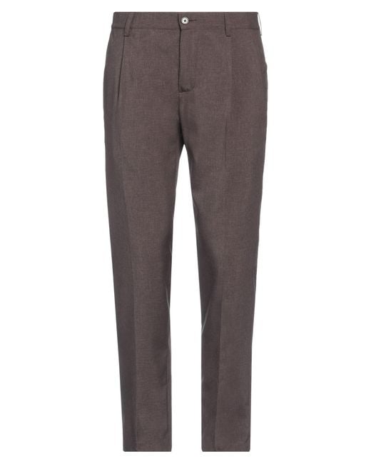 Daniele Alessandrini Gray Pants Polyester for men