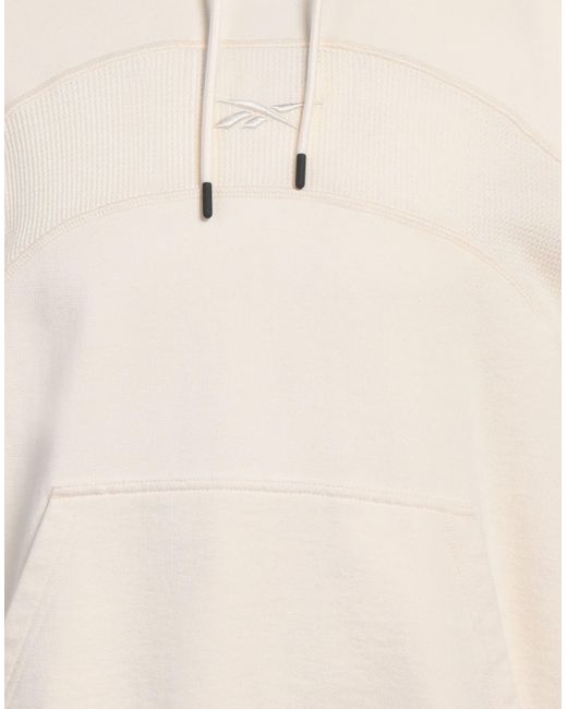 Reebok White Cream Sweatshirt Cotton for men