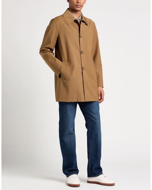 EIDUM Brown Camel Overcoat & Trench Coat Polyester, Wool, Polyurethane, Elastane for men