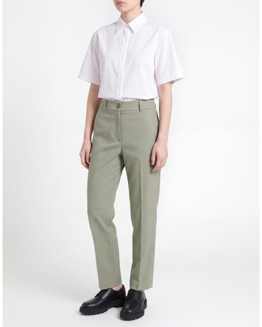 SOLOTRE Gray Pants Polyester, Virgin Wool, Elastane