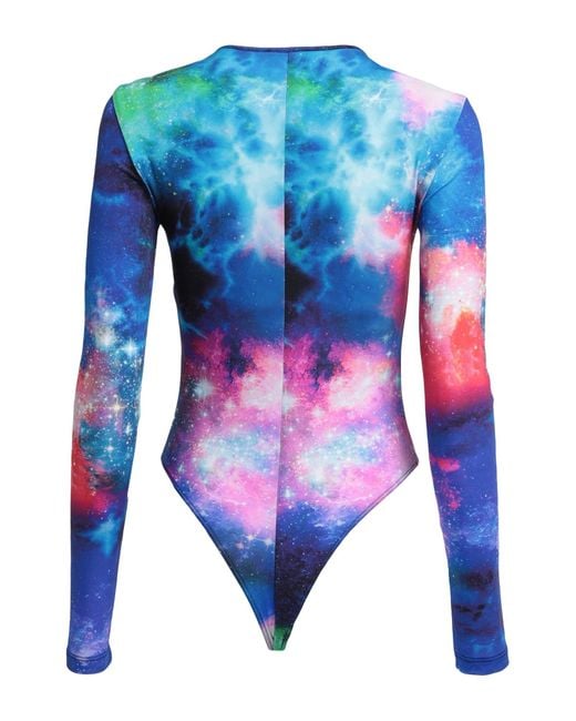 Versace Jeans Couture Blue Bodysuit Polyamide, Elastane