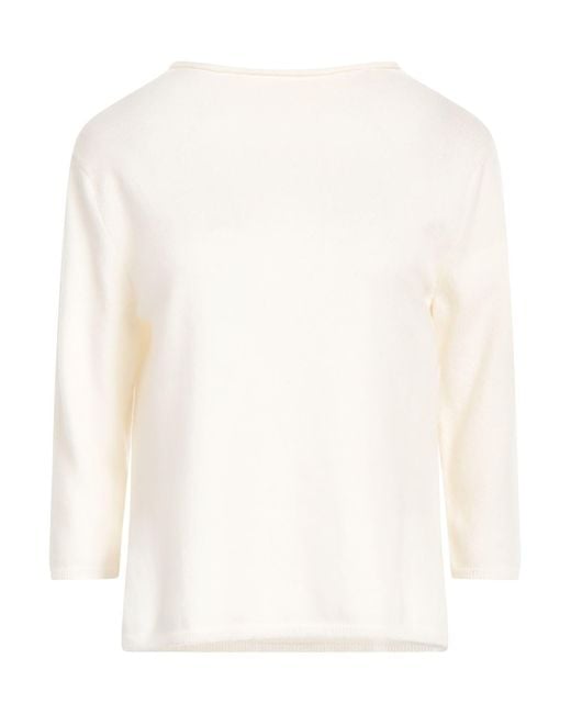 Marella White Cream Sweater Wool, Cashmere
