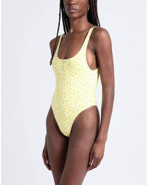 Frankie's Bikinis Yellow One-piece Swimsuit