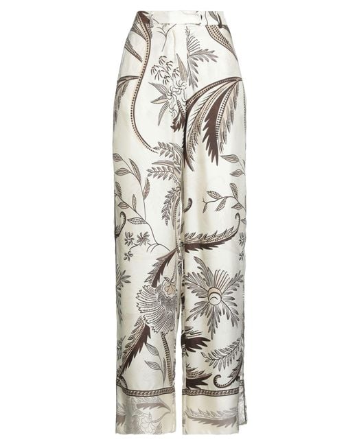 F.R.S For Restless Sleepers White F.R. For Restless Sleepers Ivory Pants Silk