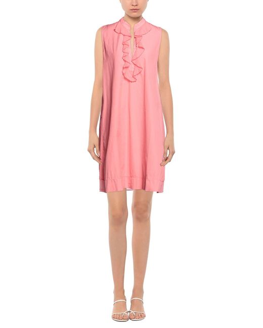 European Culture Pink Short Dress