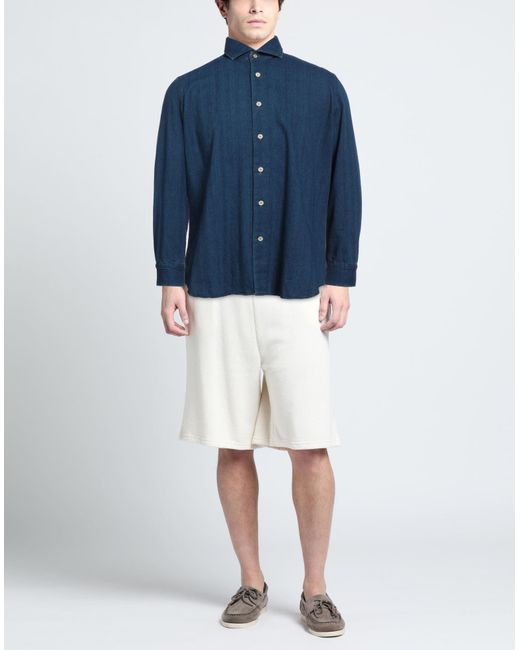 Alea Blue Shirt Polyamide, Elastane for men