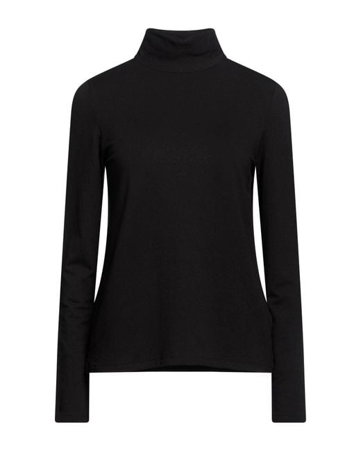 Majestic Filatures Black T-Shirt Viscose, Elastane
