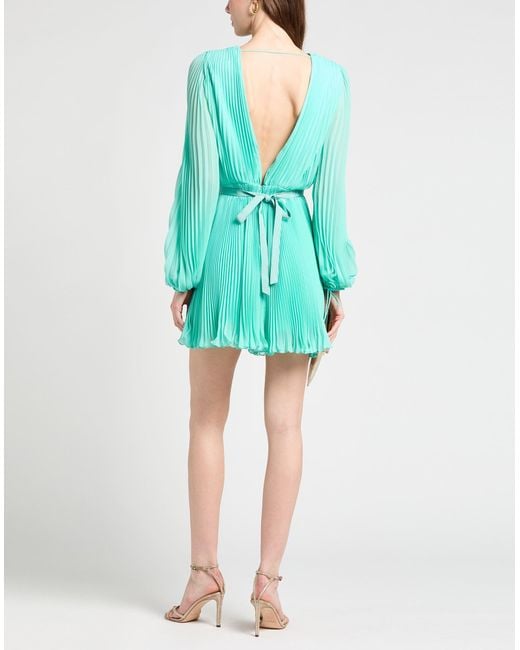 Max Mara Blue Mini Dress Polyester