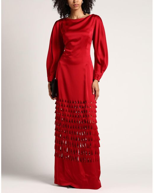 Vestito Lungo di Alberta Ferretti in Red