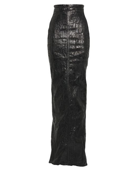 Rick Owens Black Maxi Skirt