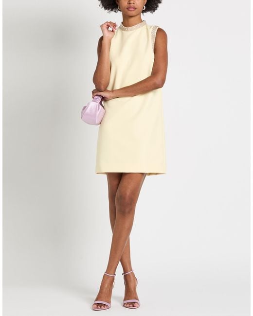 Sandro Natural Mini Dress Polyester, Elastane