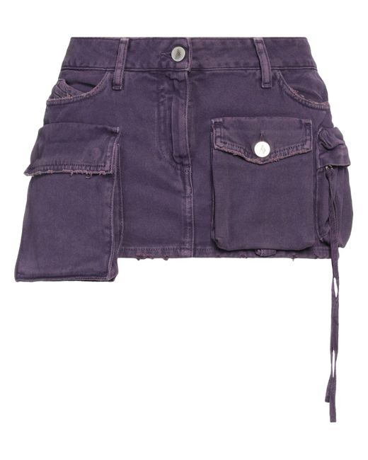 The Attico Purple Denim Skirt