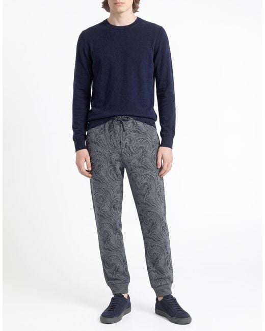 Etro Gray Pants Viscose, Polyamide for men