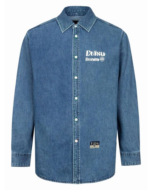 Camicia Jeans di Evisu in Blue da Uomo