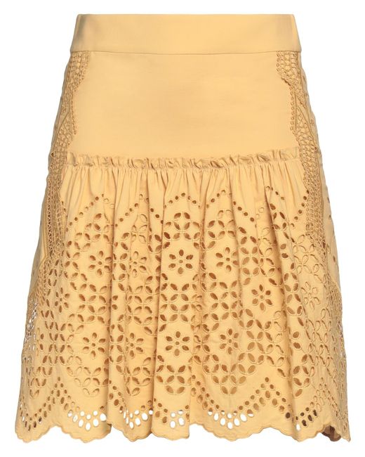 Alberta Ferretti Natural Mini Skirt
