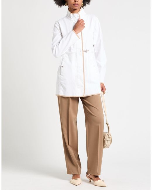 Fay White Overcoat & Trench Coat