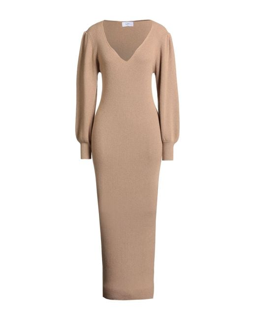 Soallure Natural Maxi Dress Viscose, Wool, Polyamide, Cashmere
