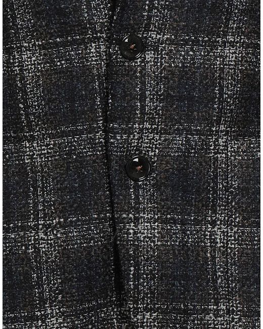 Luigi Bianchi Black Blazer Wool, Polyester for men