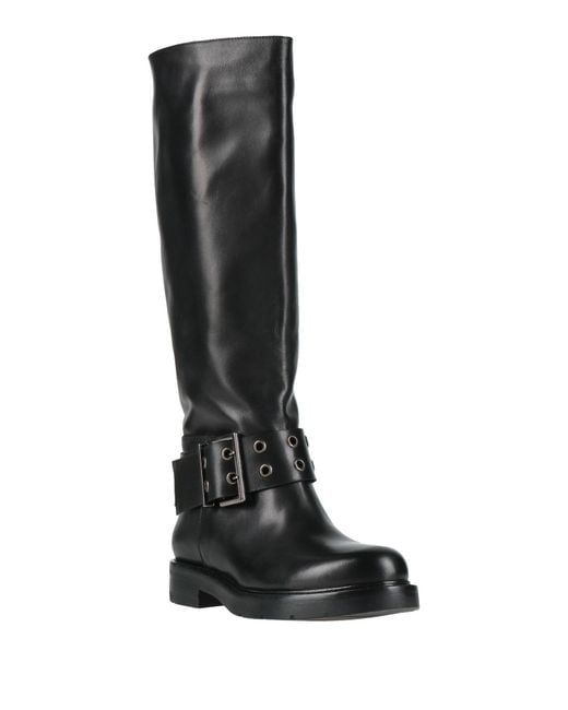 Vicenza Black Boot Leather