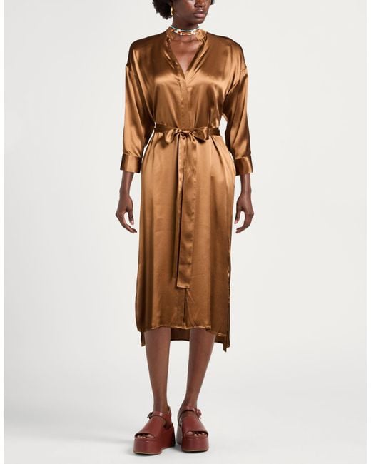 Kaos Brown Midi Dress